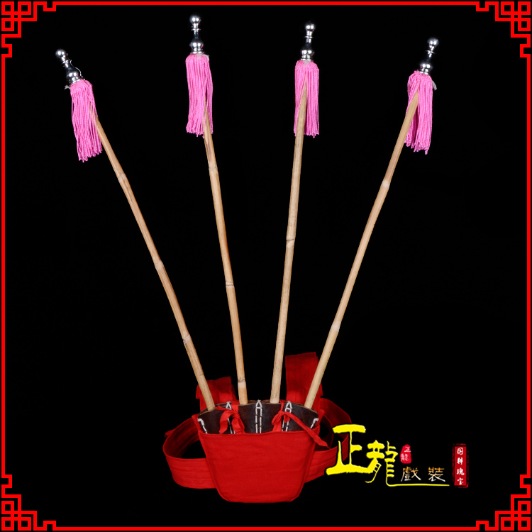 郓城戏装戏曲用品靠旗男女大靠 靠板 正宗牛皮旗杆旗架