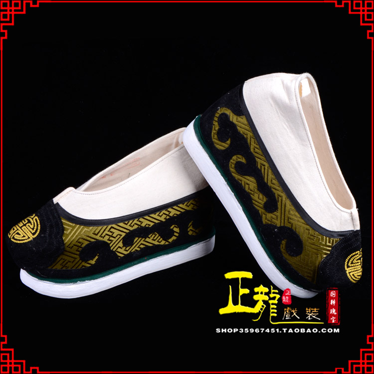 郓城戏鞋方口鞋老生鞋老旦鞋三义斋纸底内高福字履