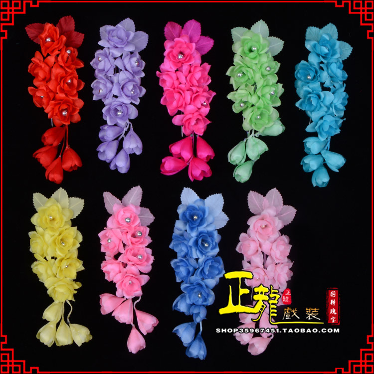 郓城鬓花头饰小花头花 真丝绢花