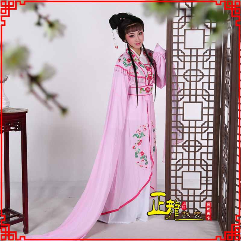 郓城花旦黄梅戏服古装戏服水袖戏剧假云肩长披
