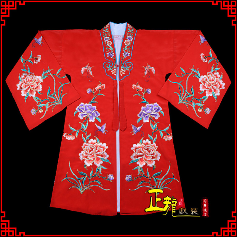 郓城青衣花旦戏服 好绉小叶牡丹女披